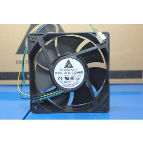 Wholesale:original AFB1212HHE 120*120*38mm 12cm DC 12V 0.70A Double Ball Bearing Four-line PWM Heat Dissipation Cooling fan
