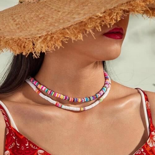 Bohemian Clavicle Necklace For Women Short Necklace Clay Colorful Necklace feminine Choker Fashion Party Wedding Jewelry 2020