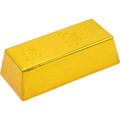 Plastic Simulation Fake Bullion Brick Bar Paperweight Door Stopper Wedge for Home Office Decoration