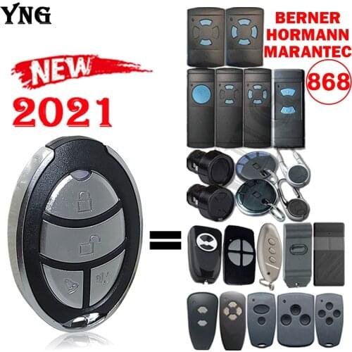 868MHz Hormann Marantec Berner Garage Remote Control For HSE2 HSE4 HSM2 HSM4 D382 D384 D384 BHS110 BHS121 Garage Door Opener