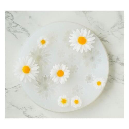 Daisy Mold Silicone Flower Soap Molds Gypsum Chocolate Candle Candy Fondant Mold Small Daisy Clay Resin Cake Decor Molds
