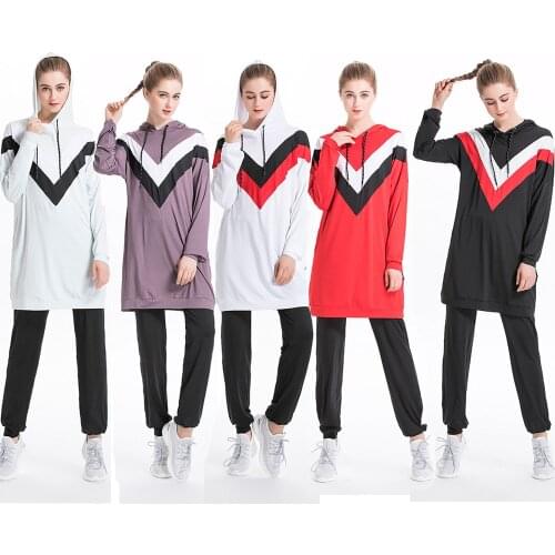 Autumn and Winter Middle Eastern Arab Hui Muslim Casual Hooded Sports Suit