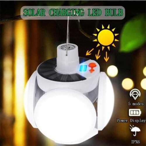 LED Solar Folding Football Light with Hanging Hook Deformable Hanging Night Light for Home Office Tent Car TN88