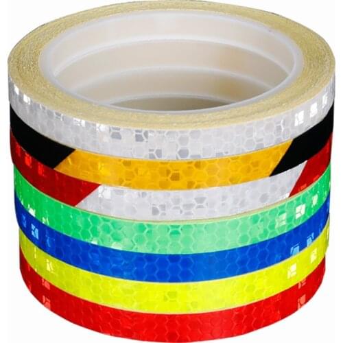 Deemount 8MX1CM Cycle Light Reflective Stickers Auto Light Sensitive Reflection Safe Cycling Riding Visual Warning Reflectors