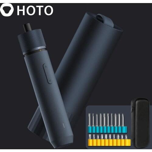 HOTO 3.6V Smart Cordless Screwdrivers, Rechargeable Battery Screwdriver, Electric Screwdriver with Tool Bag S2 32PC Bit Set