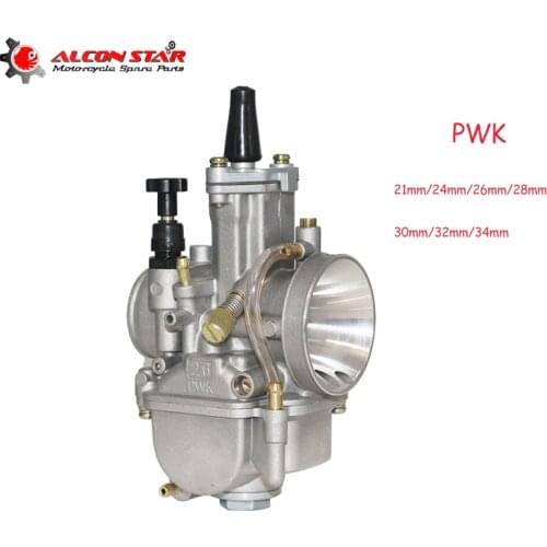 Alconsta- Universal 21mm-34mm 2T/4T PWK Motorcycle Carburetor Carburador For Mikuni Koso For ATV Suzuki Yamaha Honda Power Jet
