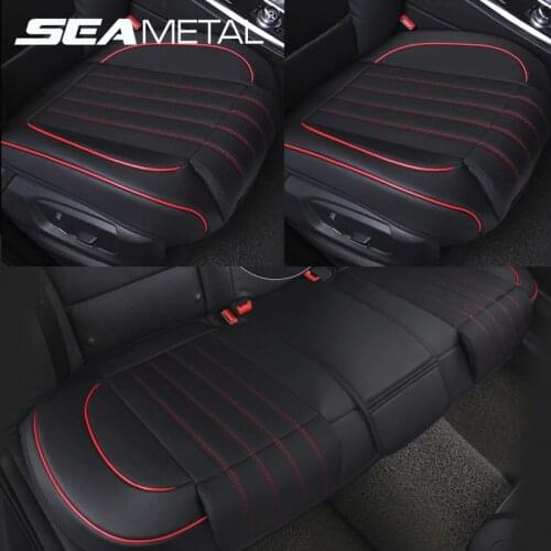 Leather Car Seat Covers Interior Four Seasons Seat Cover Automobiles Seat-Cover Protector Mat Universal Seat Cushion Accessories
