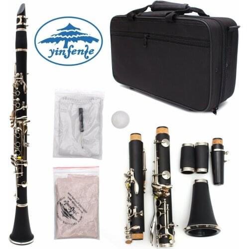 Yinfente Advanced Bb Key clarinet Ebonite wood Good material and sound #J8