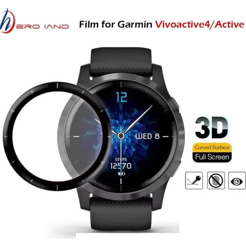 3D Full Edge Soft Protective Film Cover Protection For Garmin vivoactive 4/Vivoactive4 Sport Watch Smartwatch Screen Protector