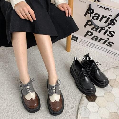 British style single shoes womens thick bottom 2021 spring new retro inner increase small leather shoes womens pedal loafers