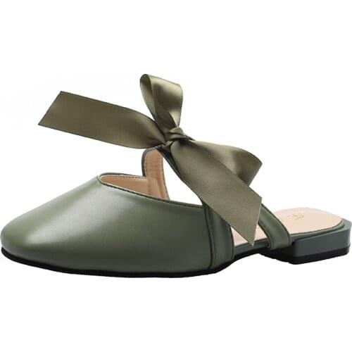 Mazefeng Party Women Mules Slipper Pointed Toe Block Strap Closed Shallow High Heels Shoes Sandals Black Beige Square Heel Pumps