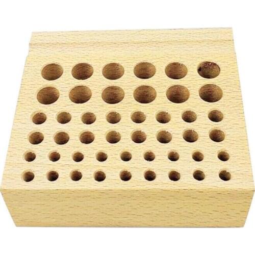 1pc 46 Holes Wooden Watchmaker Tool Holder For Watch Repair Tool Organizer Stand