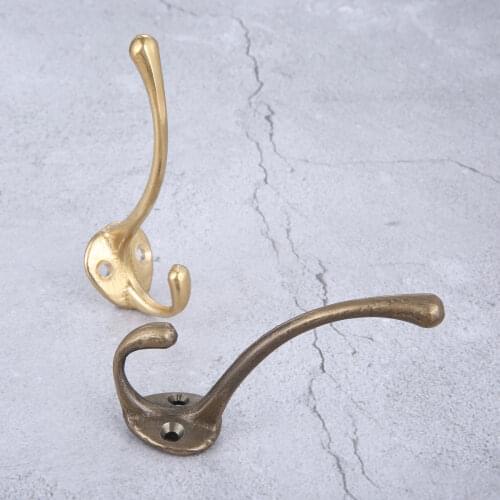 1Pc Brass Antique Bronze Furniture Wall Hooks for Hanging Towel Coat Robe Clothes Scarf Bag Bathroom Kitchen Door Hooks 105*30mm