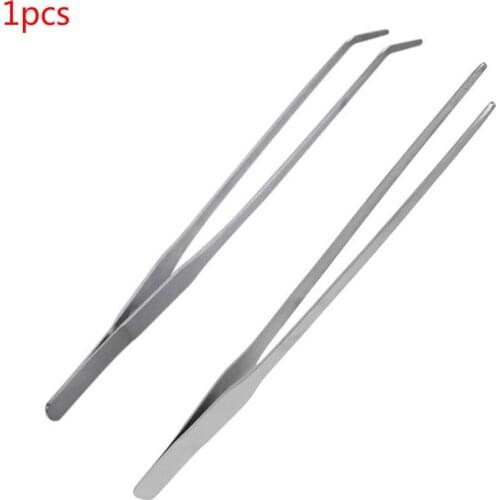 1Pcs Aquarium Live Straight Curve Plant Tweezers Tongs Shrimp Reef Tank Crooked Tweezer