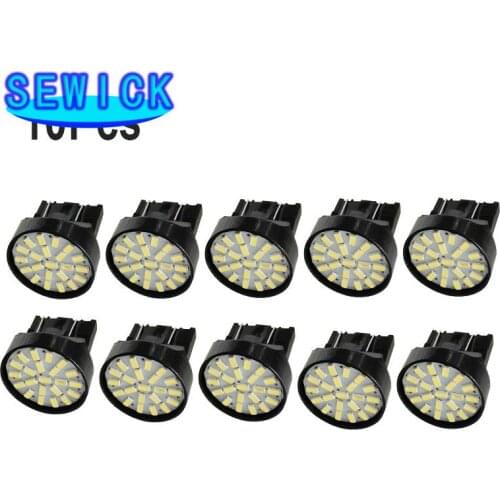 10x T20 LED 7443 7440 W21/5W 3014 1206 22 SMD car reversing backup lamp stop brake light turn steering direction indicator lamp