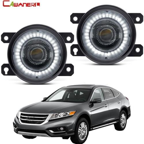 2in1 Design Car LED Fog Light Assembly Angel Eye Daytime Running Light DRL 30W 8000LM 12V For Honda Crosstour 2013 2014 2015