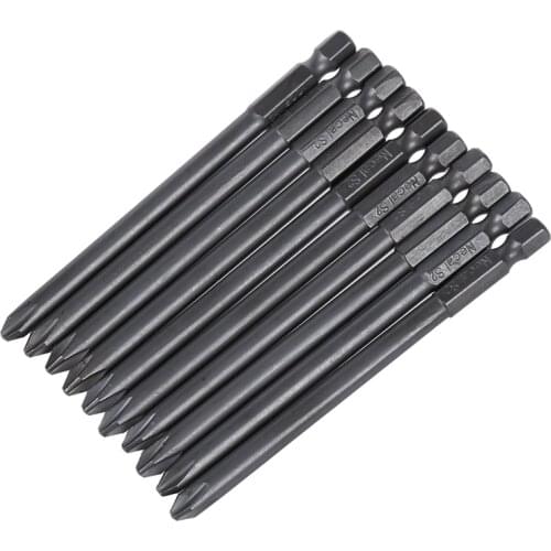 5mm Diameter 100mm Long PH2 Screwdriver Bits 10 Pcs NEW
