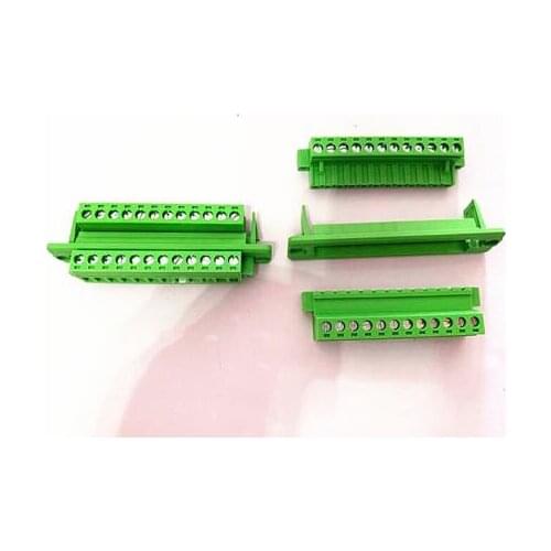 5sets pitch 5.08mm-2/3/4/5/6/7/8/9 / 10P green through the wall pluggable male and female plug-in copper terminal connector