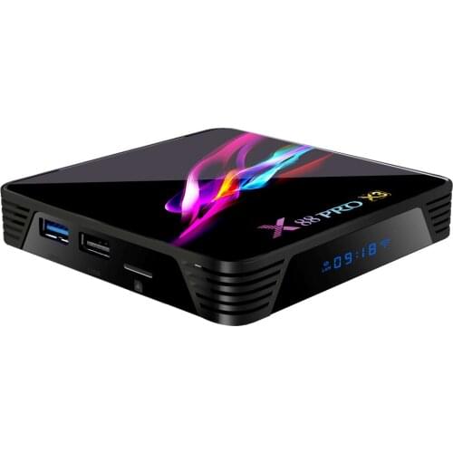 50pcs/LOT X88 PRO X3 Android 9.0 TV Box Amlogic S905X3 Quad core 5G Wifi 4K 4GB 128GB Set Top Box Google Media YouTube 64GB 32G