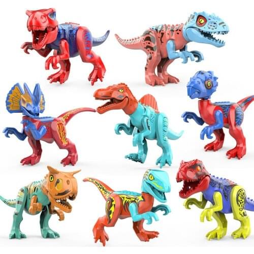 Assemble Dinosaur Building Blocks figure Model Toys Dinosaurs World Tyrannosaurus Pterosaurs Rex Figures Bricks Toy for Children