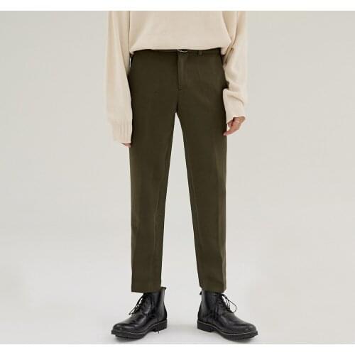 Spring and autumn straight elastic waist casual pants mens 2021 new loose pants mens solid trousers trend drop feeling big siz
