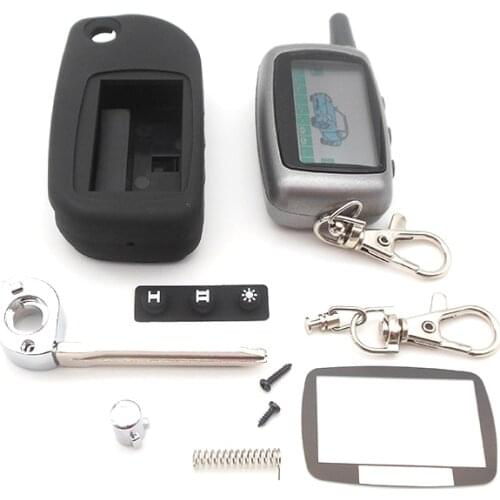 A9 uncut blade fob case cover A9 folding car flip + A9 remote LCD Remote Controller Keychain for 2-way Starline A9