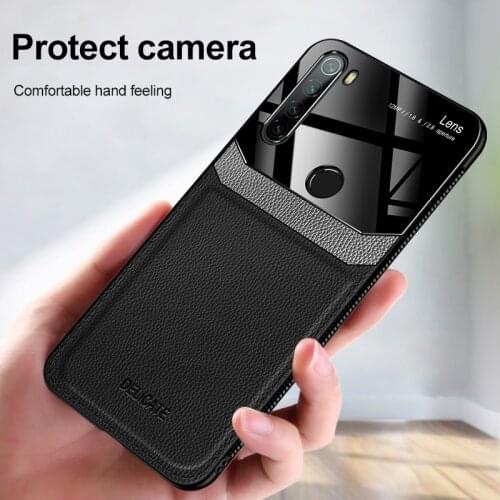 For Xiaomi Redmi Note 8T Case Luxury Leather+hard PC Matte protective Back Cover Case for Redmi Note 8t note8t phone shell