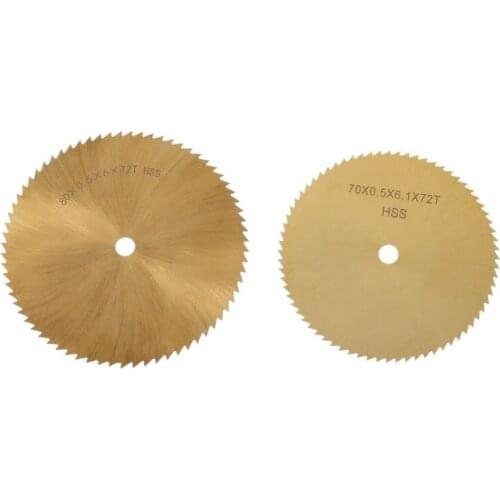70/80mm HSS TI-coated Circular Saw Blade Metal Woodworking Plastic Cutting 6mm