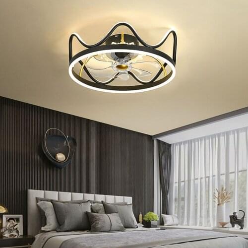 Bedroom decor led invisible ceiling fan light lamp dining room ceiling fans with lights remote control lamps for living room