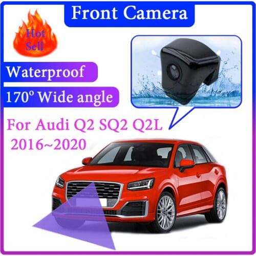 For Audi Q2 SQ2 Q2L 2016~2020 Car LOGO Front View Camera Waterproof Degree Embedded Blind Spot Area Wide Angle Night Vision CAM