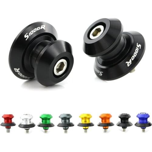 For BMW S1000R 2014 2015 2016 2017 2018 2019 Swing Arm Sliders Spools Stand Bobbins CNC Aluminum Alloy