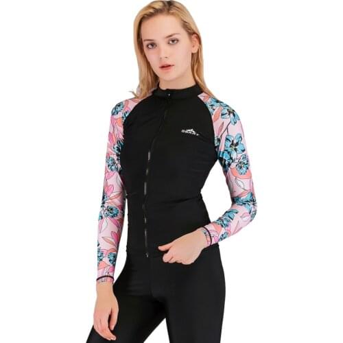 SBART women diving suit female split long-sleeved swimsuit conservative thin sunscreen quick-drying surf suit jellyfish clothing