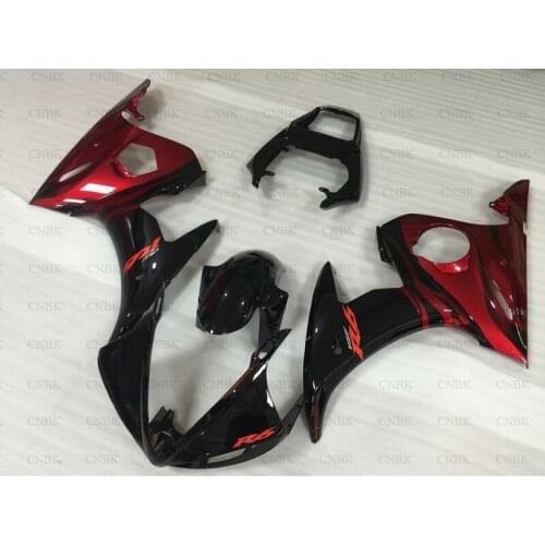 Bodywork for YZF R6 04 05 for YAMAHA YZFR6 Fairings 04 05 YZF R6 Plastic Fairings 2003 - 2005 Black Red