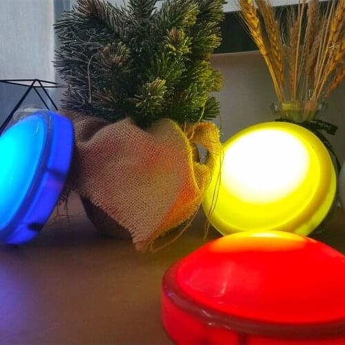 Annual Meeting Activity Lamp Advertising Props Set Lamp Energy-saving Battery Check-in Lamp Pat Small Night Light Round Lamp