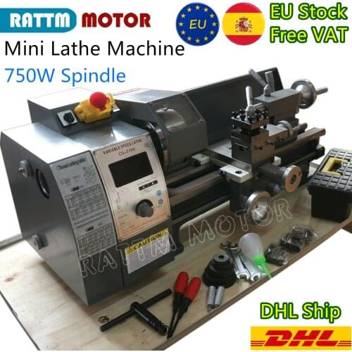 【EU Free】Benchtop 210V CNC Mini Lathe Machine Kit Engraving Milling Metal Wood Woodworking Machine with 750W Brushless Spindle