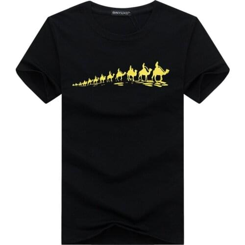 New Men T-Shirt Plus Size Clothes Camel Brand Printed Short Sleeve High Quality Cotton