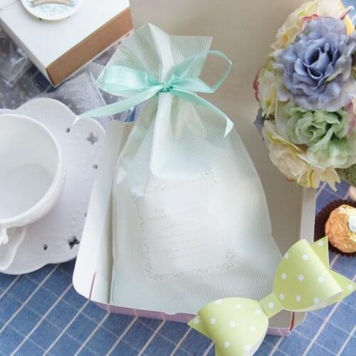 New 23.5*14.5cm 50pcs light green design bag Gift Wrap Storage Plastic Packaging Bags