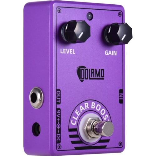 Dolamo D-6 Clear Boost Guitar Effect Pedal Purple Guitar Pedal Boost Effects True Bypass for Electric Guitar Accessories