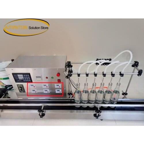 6 Heads Full Automatic Liquid Filling Machine 10-500ml STAINLESS