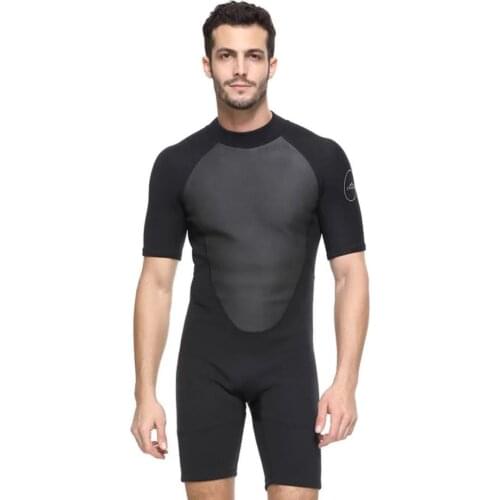 SBART 2MM Short Sleeve Neoprene Wetsuit Men Warm Winter Swimming Scuba Diving Suit Triathlon Wetsuit for Surfing Snorkeling