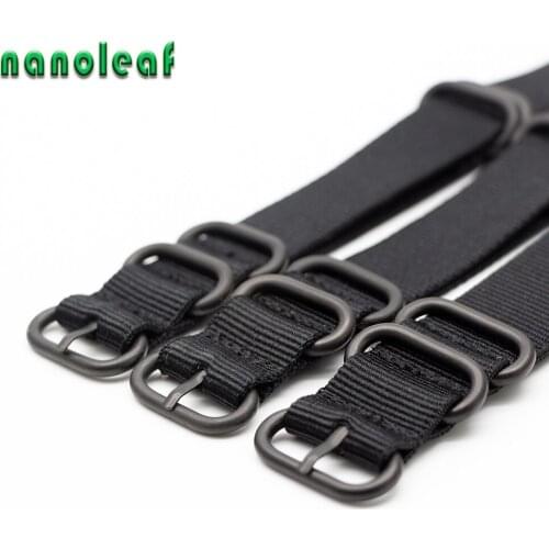 Classic Watch Band Nylon Strap High Quality Casual Canvas Strap Black Buckle Unisex Wrist Strap18mm 20mm 22 Mm 24mm