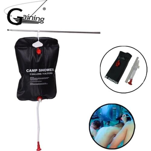 20L Solar Shower Outdoor Shower Water Bag Portable Shower Bag Camping Hiking Solar Heated Shower Bathing Bag Travel Kits