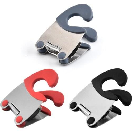 Rubber Stainless Steel Convenient Multi-function Spoon Holder Anti-scalding Pot Side Clips Cooking Tools Kitchen Accessories