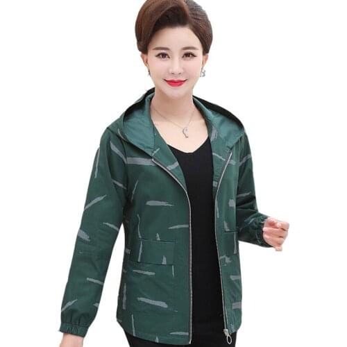Plus Size 4XL New 2019 Women Short Coat Windbreaker Long-Sleeve Hooded Zipper Coats Elegant Casual Jacket Tops Female Outwear