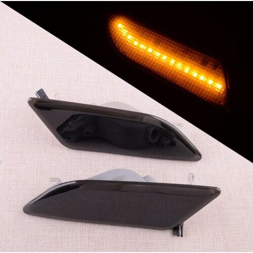 1 Pair Car Smoked Static LED Side Marker Light Fit for Mercedes Benz W204 C250 C300 C350 C63 AMG 2012 2013 2014 Accessories