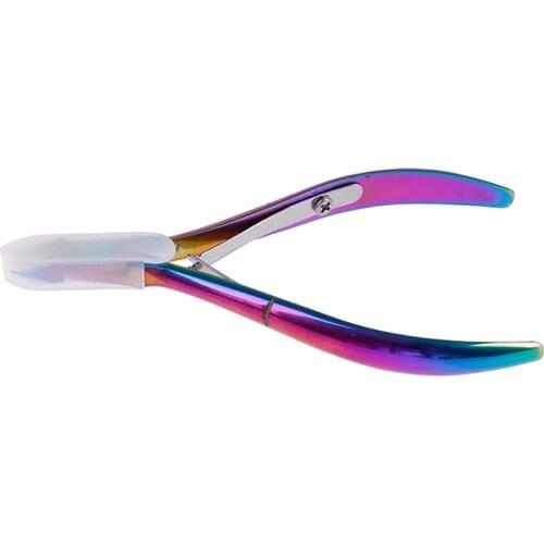 1PCS Dead Skin Remover Clipper Scissor Nail Art Stainless Steel Plating Rainbow Cuticle Nipper Cutter Manicure Pedicure Tool