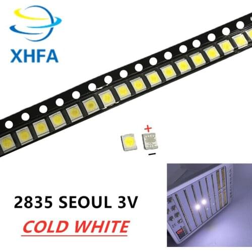 100pcs FOR LG Original SEOUL LED LCD TV backlight lamp beads lens 1W 3v 3528 2835 cool white light bead