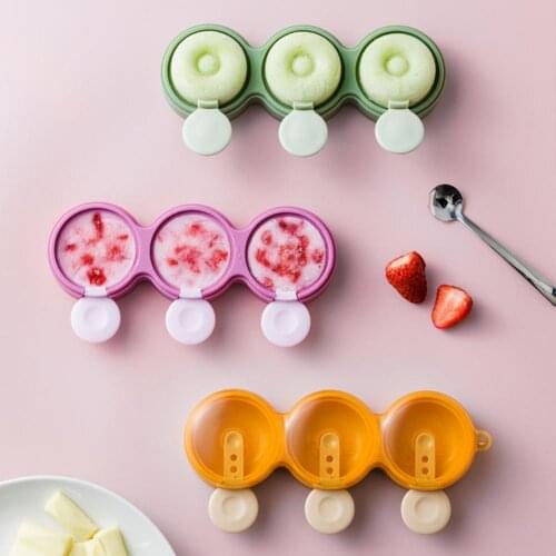 3 Colors Durable Silicone Mold Creative Special Easy to Demold Cute Ice Cream Mould Freezing Stick DIY Mold Widely Use for Home