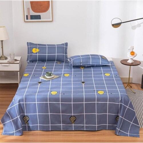 3pcs Bedding Sets with 1pc Bed Sheet 2pcs Pillowcases Twin Full Queen King Size Flat Sheets Bed Linens Soft Bed Cover All Season