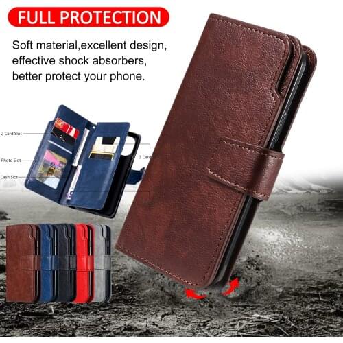 Multi Card Slots Case for iPhone 12 11 Pro Max Wallet Case Flip Leather Stand Cover For iPhone 6 6s 7 8 Plus SE 2020 X XS Max XR